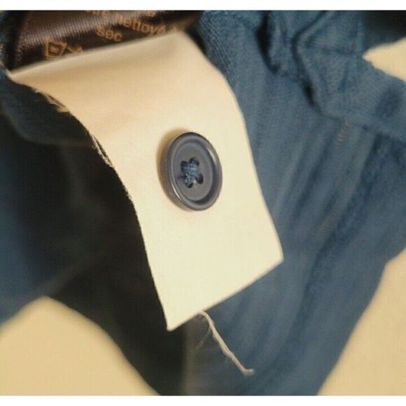 John Varvatos Golf Polo Shirt Teal Blue Textured Knit Short Sleeve Cotton L - Picture 4 of 8